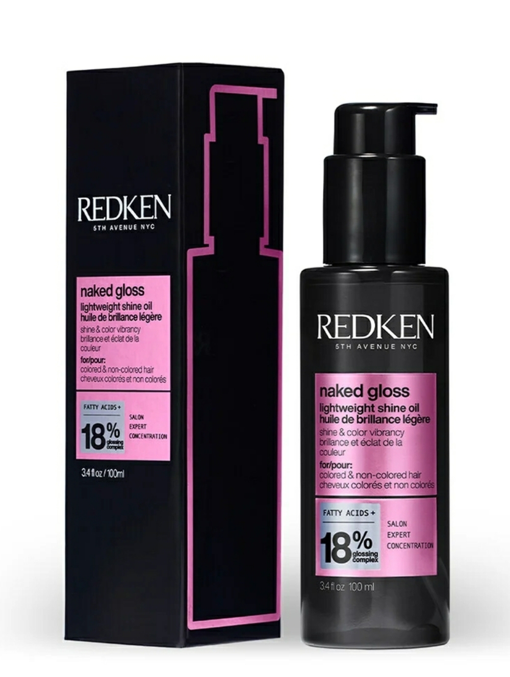 🌹Hair Need🌹BNIB REDKEN Fullsize 3.4 OZ NAKED GLOSS Hair Oil Treatment!$46Ret!!